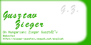 gusztav zieger business card